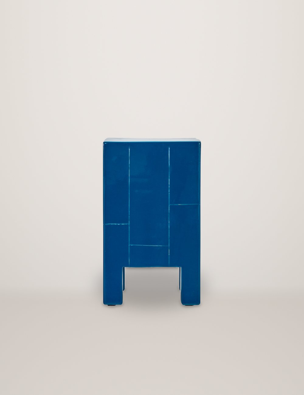Brick Blue Side Table