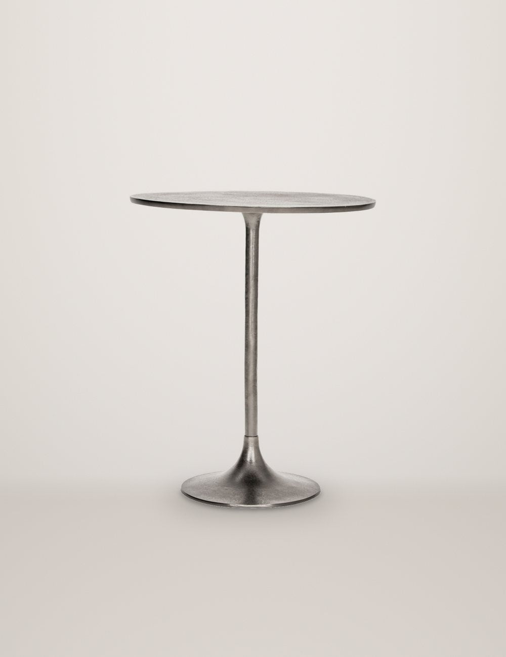 Pan Silver Finish Cafe Table