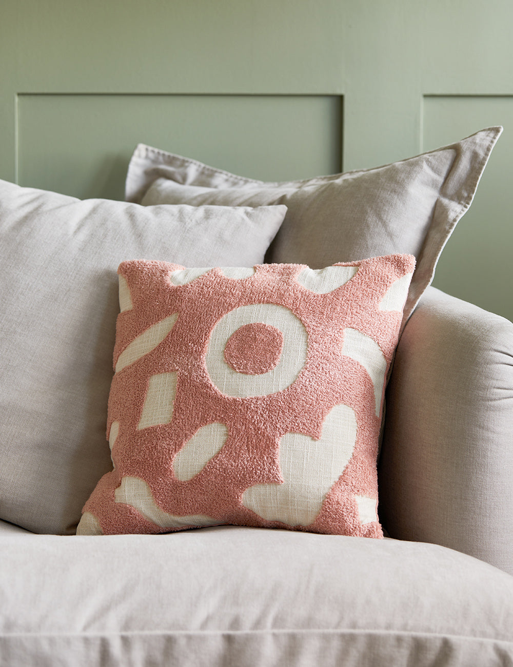 Dusky Pink Abstract Cushion