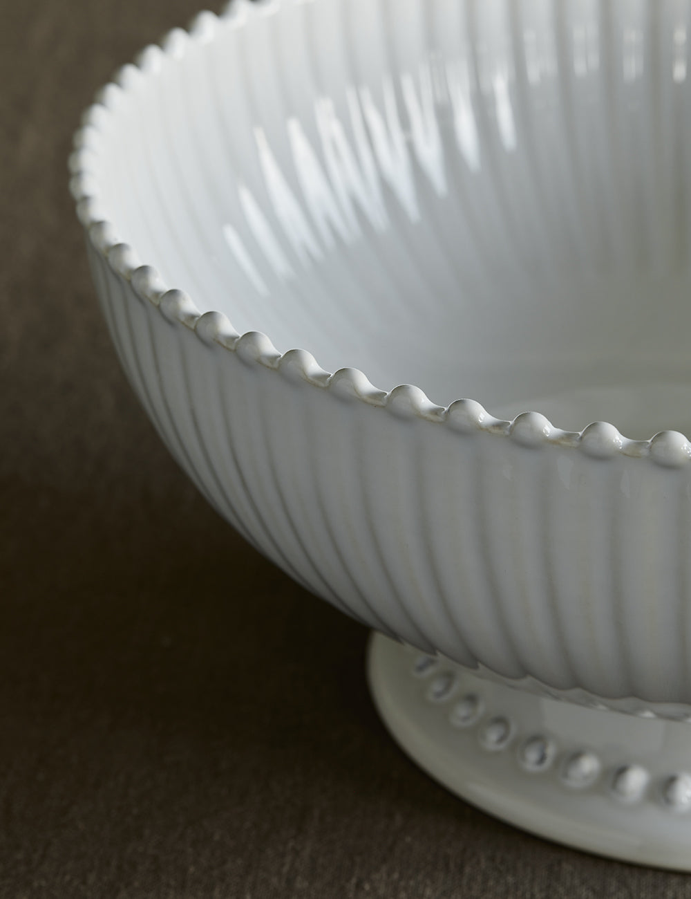 White Pearl Stoneware Centrepiece Serving Bowl