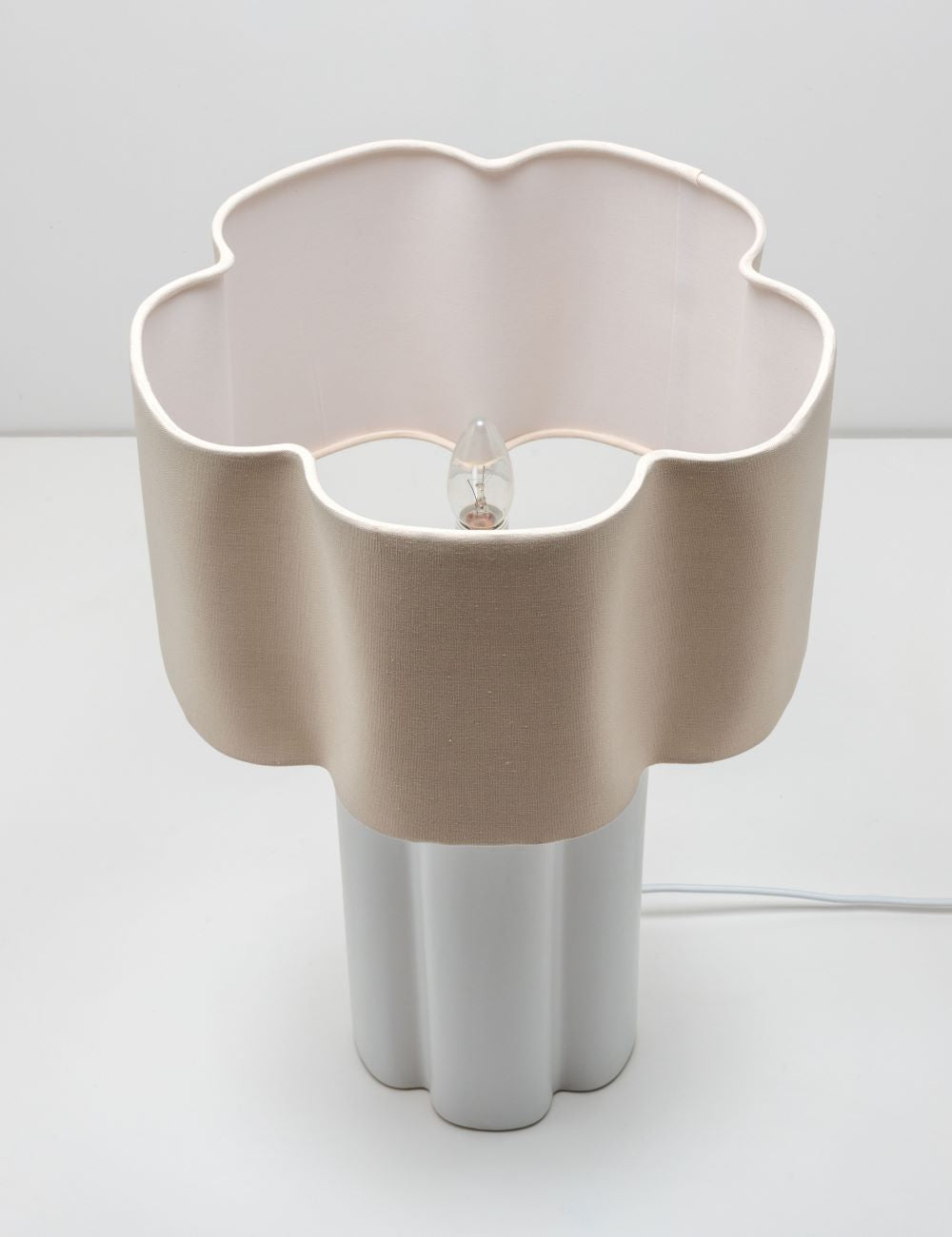 Houseof Flower Ceramic Table Lamp White