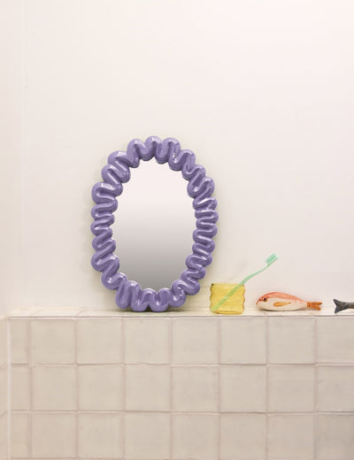 Lilac Squiggly Mirror