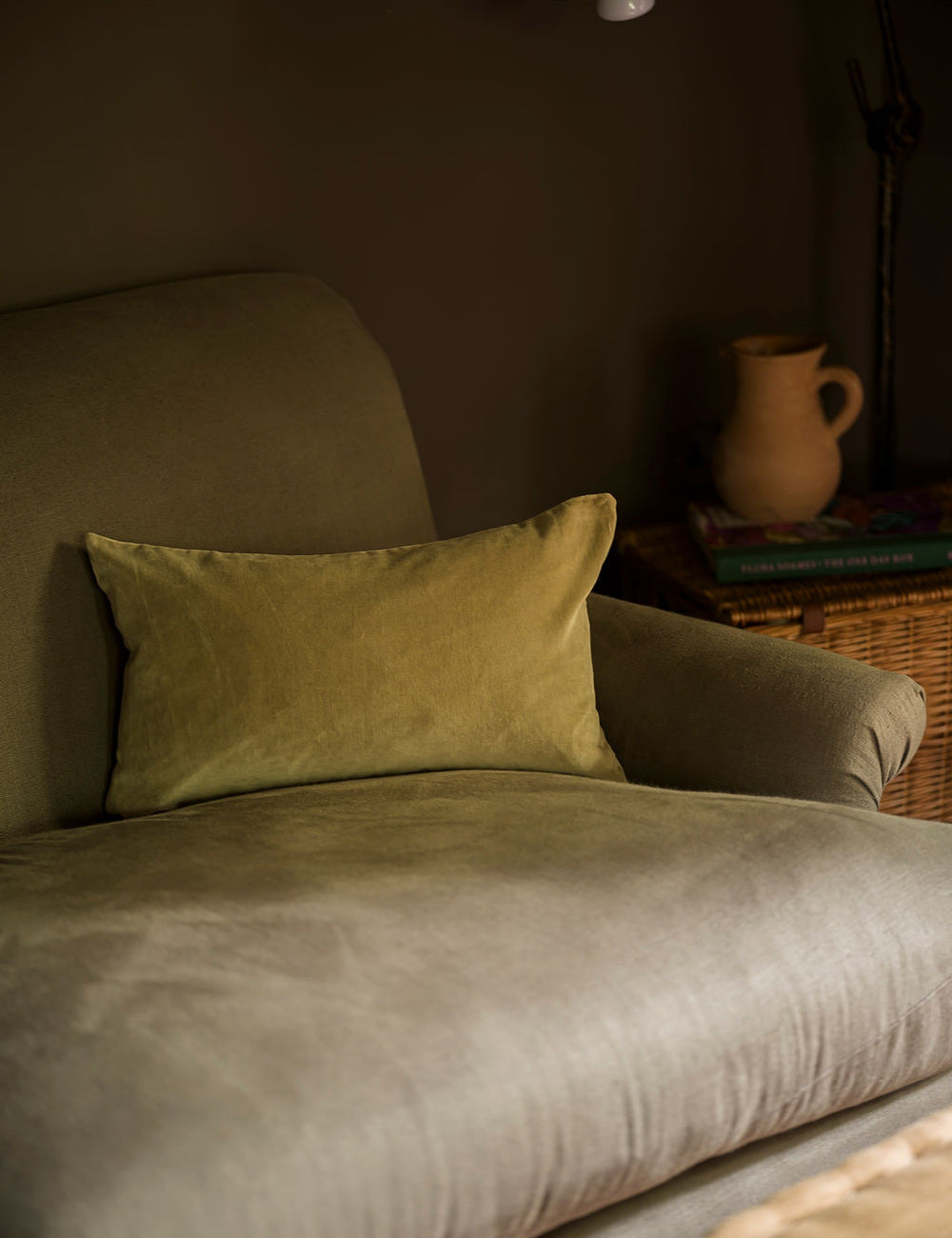 Indian Cotton Velvet Cushion - Taupe 30 x 50