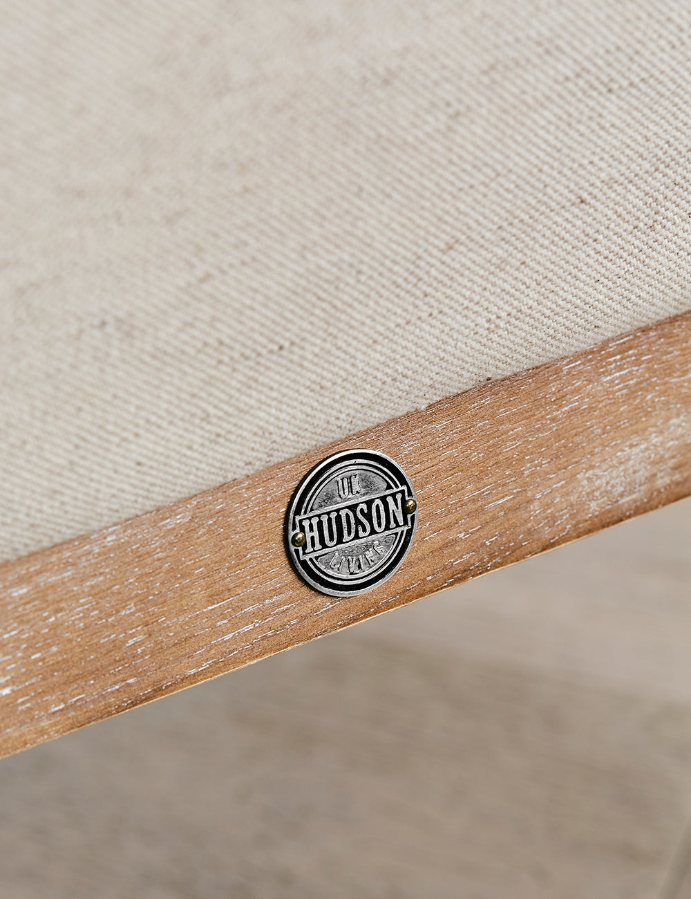 Jessica Natural Linen Armchair detail on back