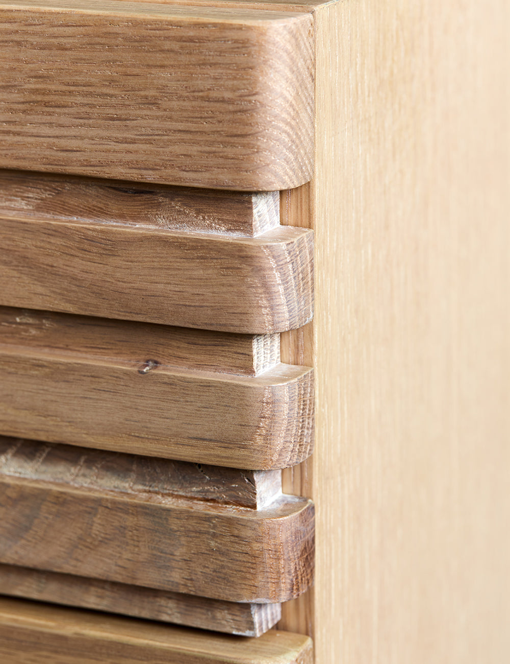 Okayama Wooden Chest of Drawers detail