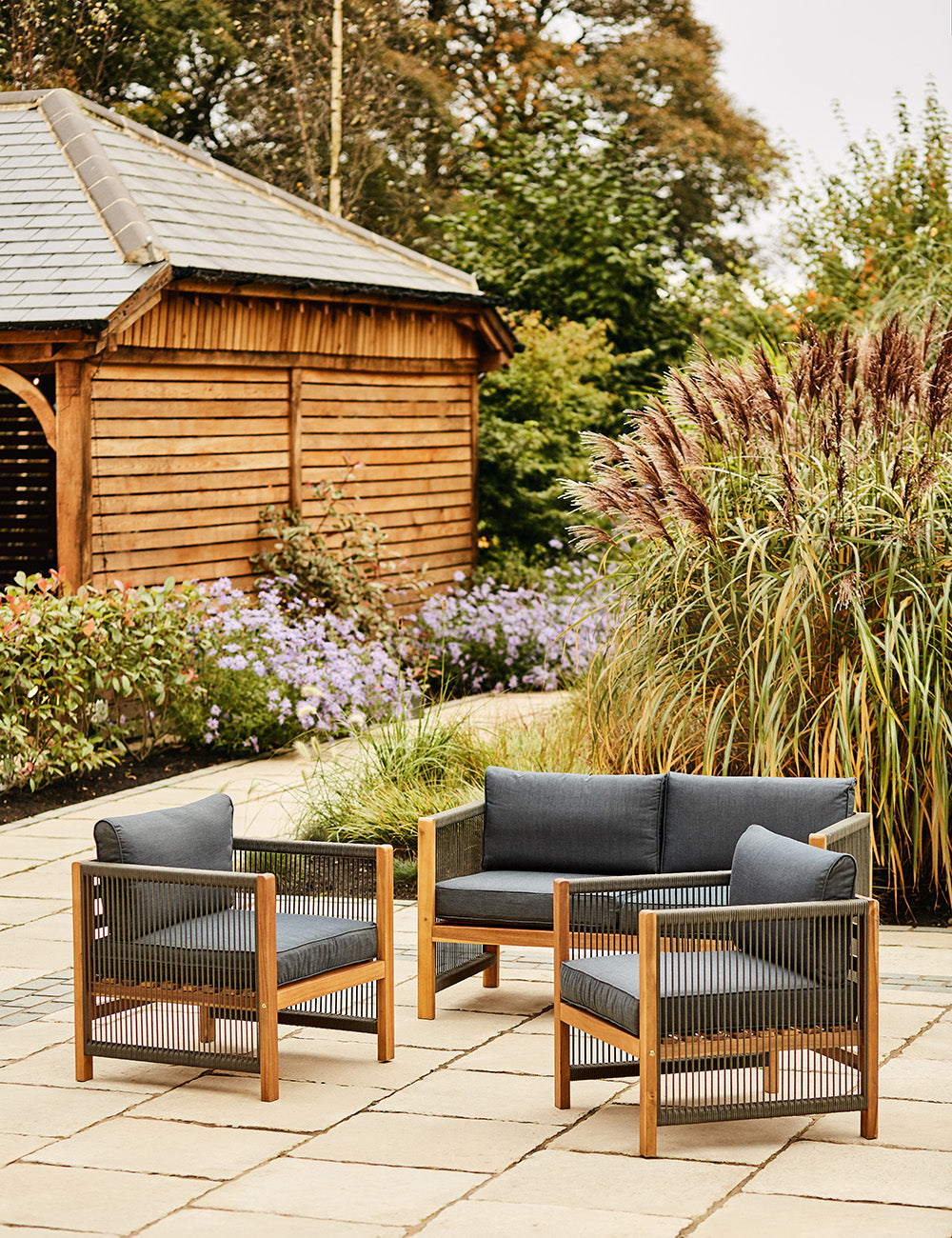 Four Piece Outdoor Lounge Furniture Set
