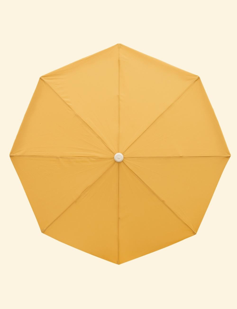 Mustard & White Scalloped Parasol Umbrella