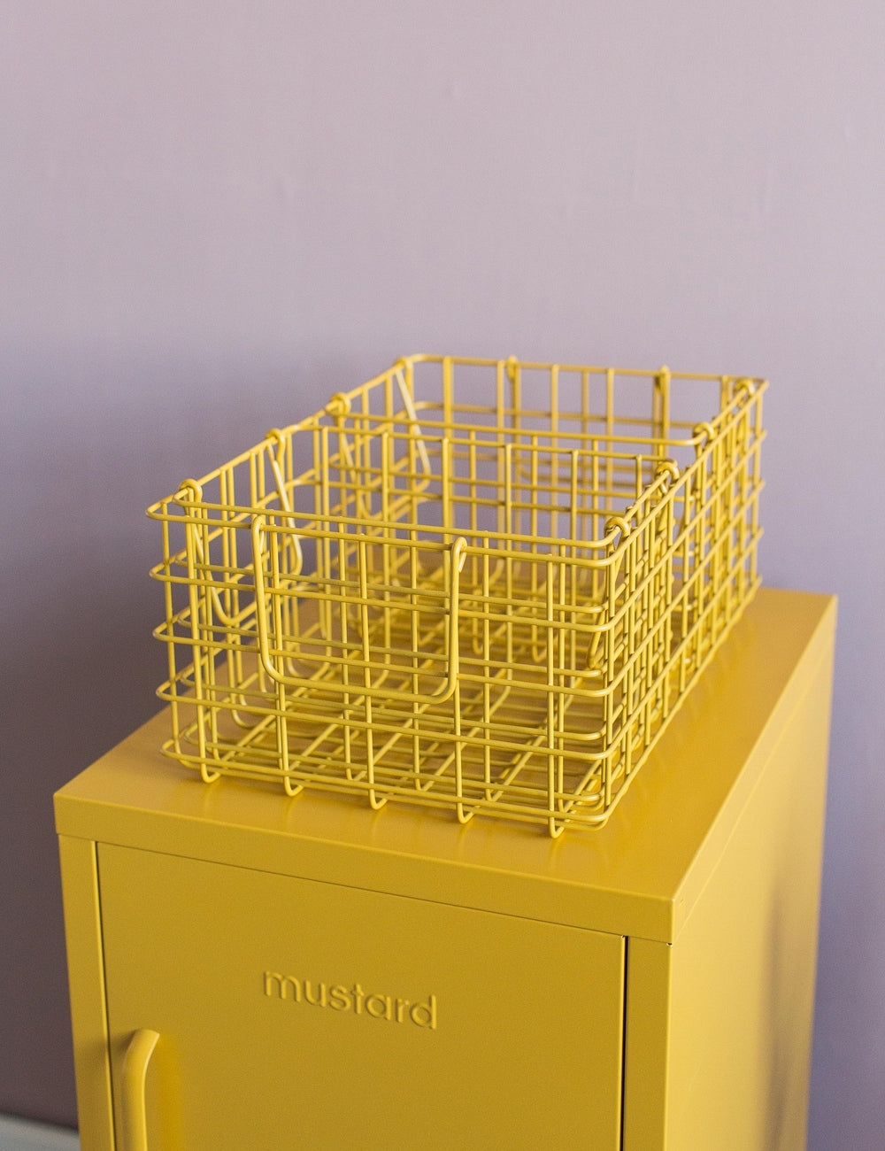 Mustard Made Set of Three Wire Baskets - Mustard Yellow