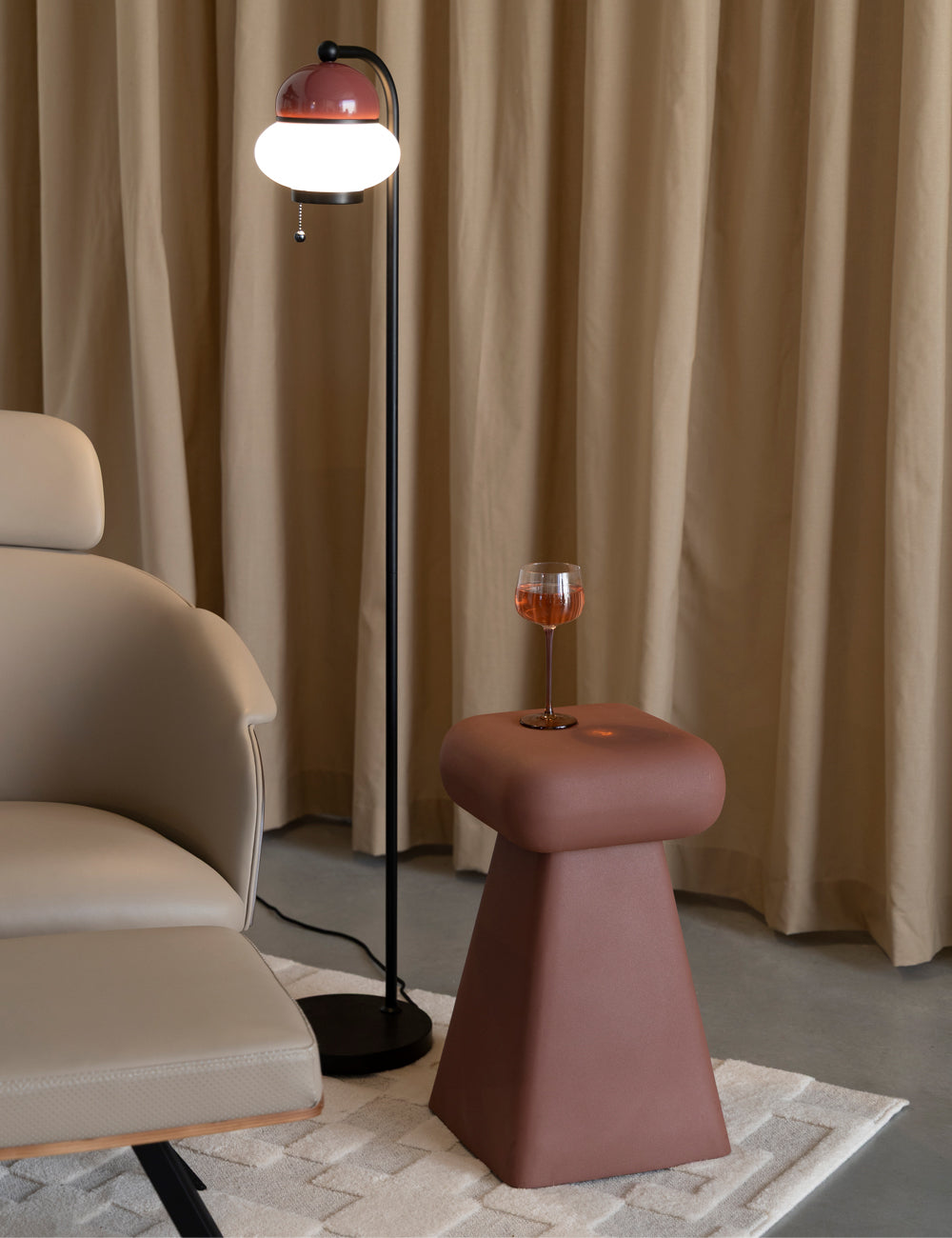 Elipsis Stool in Brick