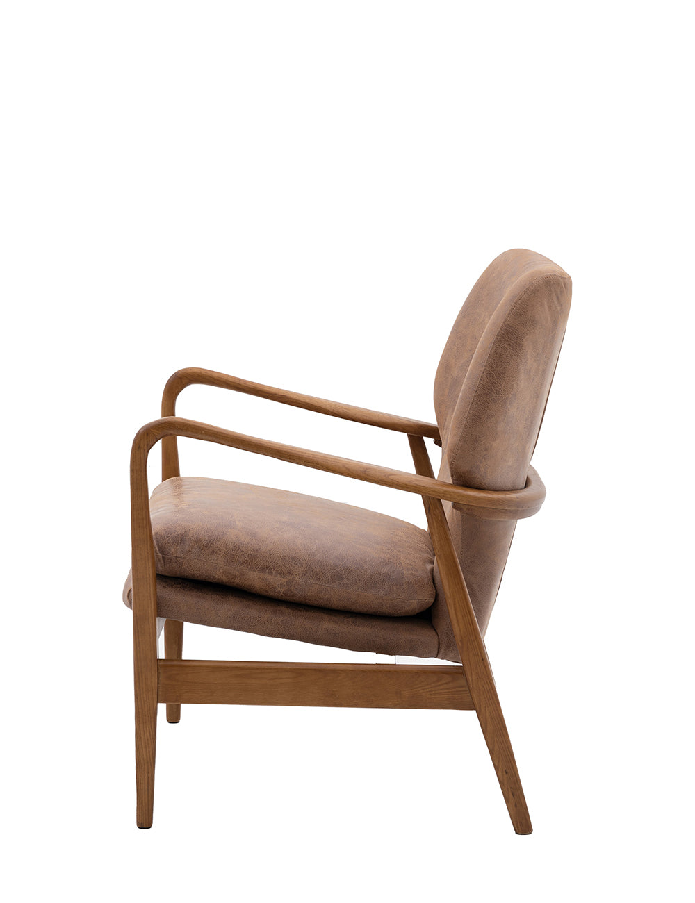 Draper Armchair - Brown leather