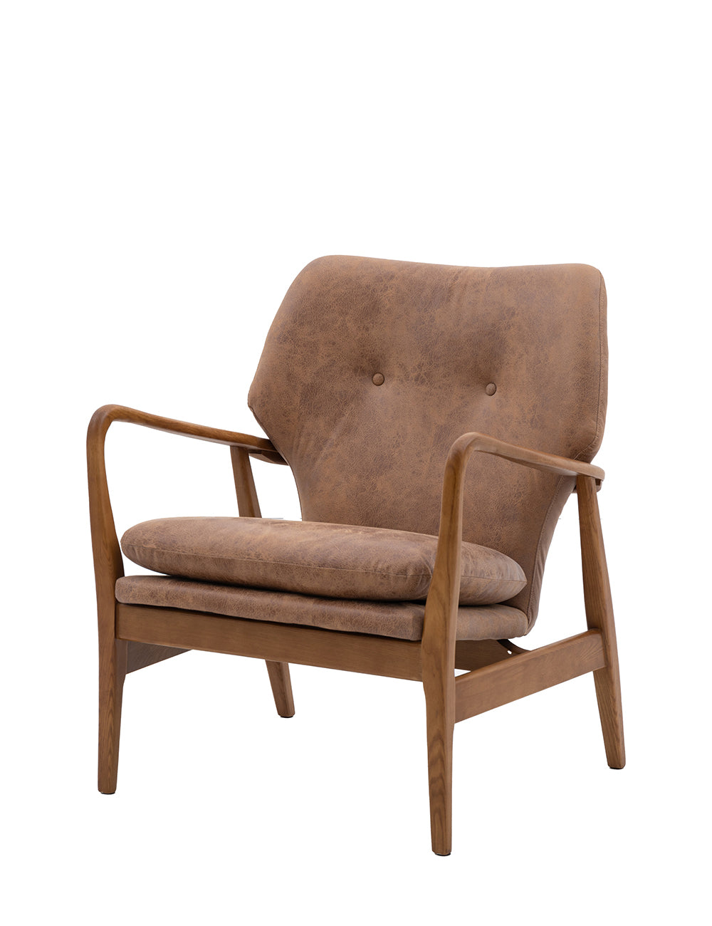 Draper Armchair - Brown leather