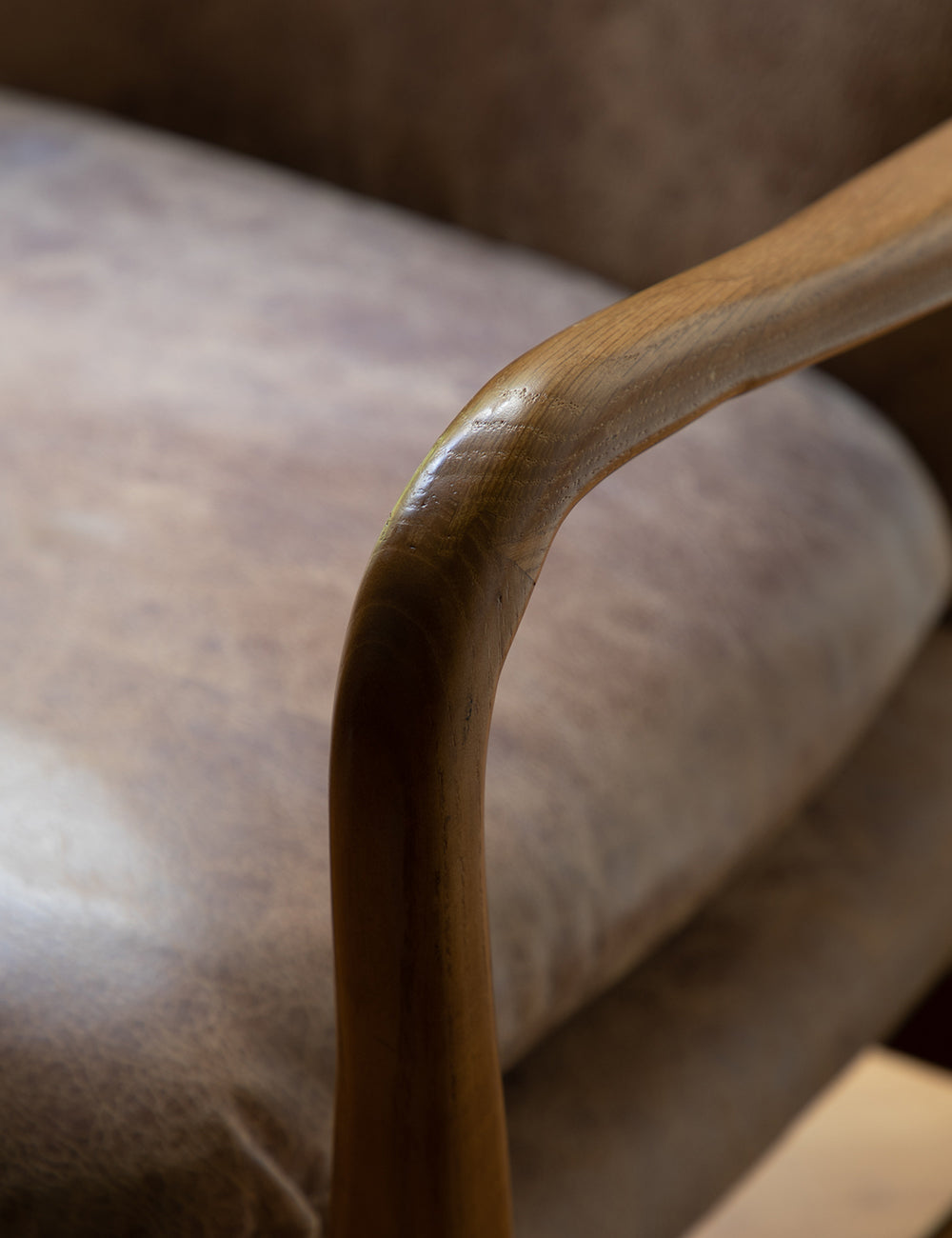 Draper Armchair - Brown leather