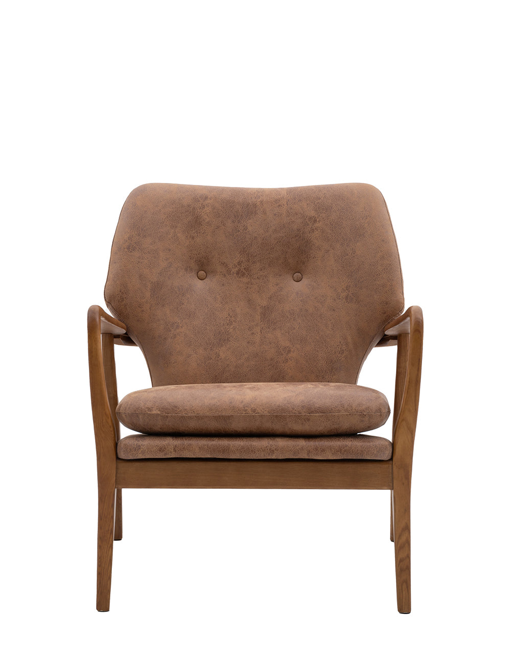 Draper Armchair - Brown leather