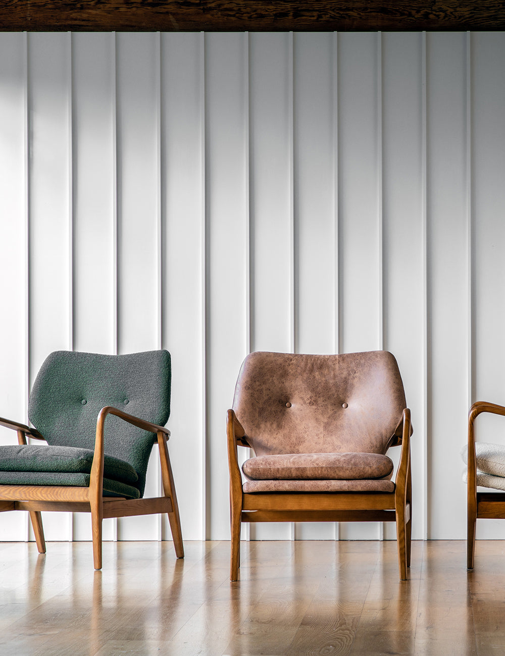 Draper Armchair - Green Boucle