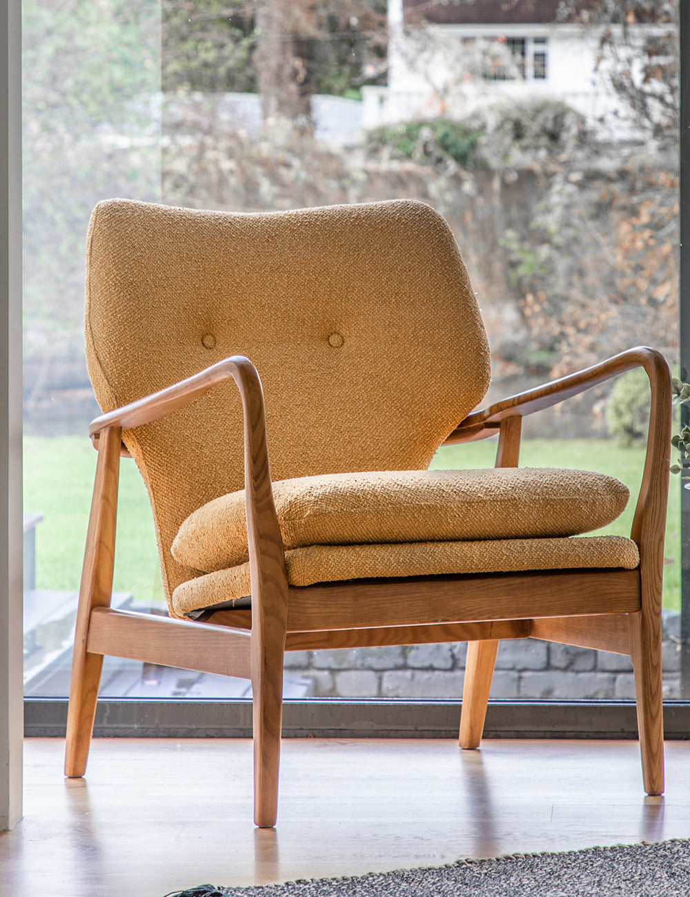 Draper Armchair - Ochre Boucle