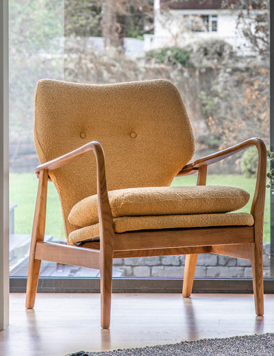 Draper Armchair - Ochre Boucle