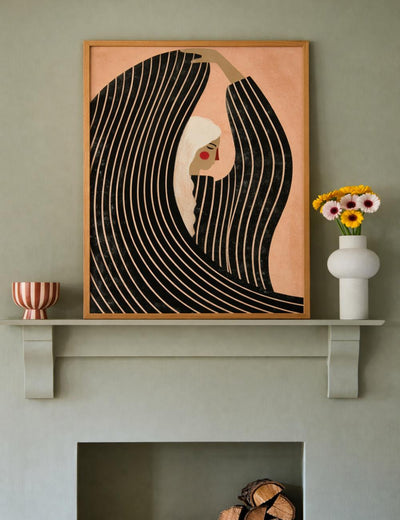 Bea Muller The Woman With the Black Dress Print