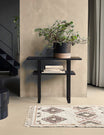 Woda Black Console Table in a room setting