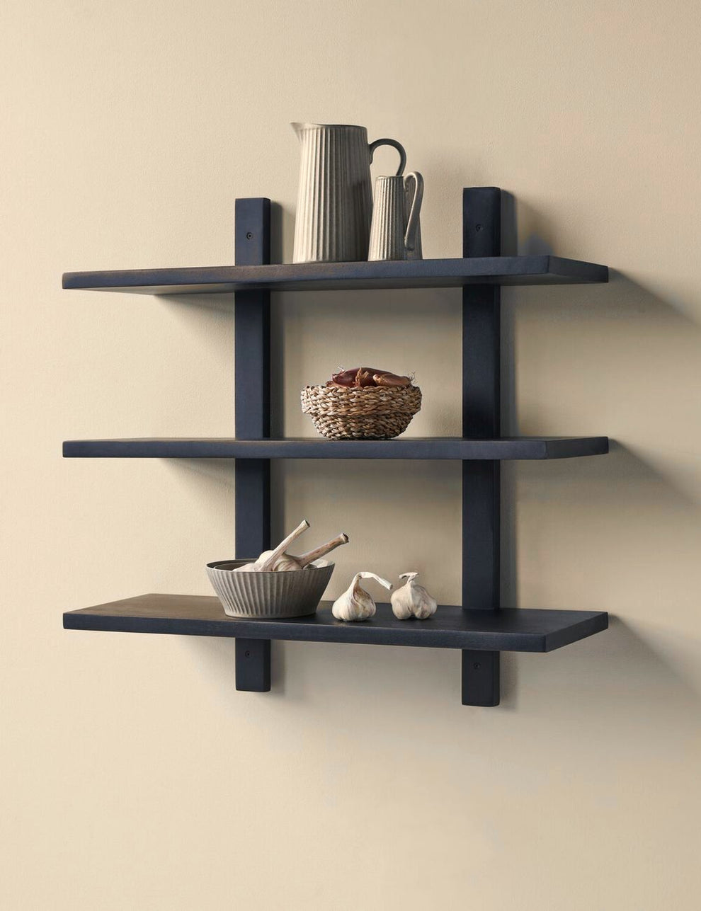 Set Black Shelf in a room setting