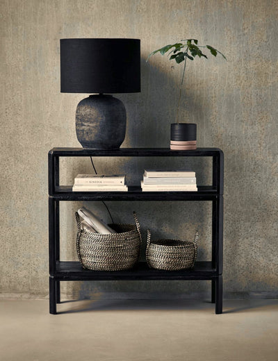 Mono Black Console Table in a room setting