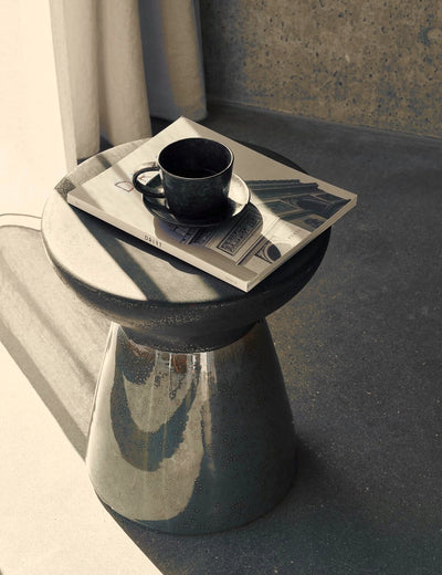 Pablo Green & Brown Side Table in a room setting