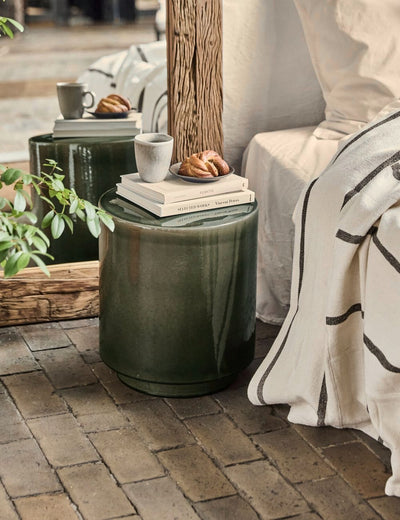 Thea Grey Side Table in a room setting
