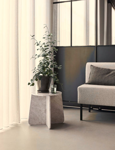 Marb Beige Side Table in a room setting
