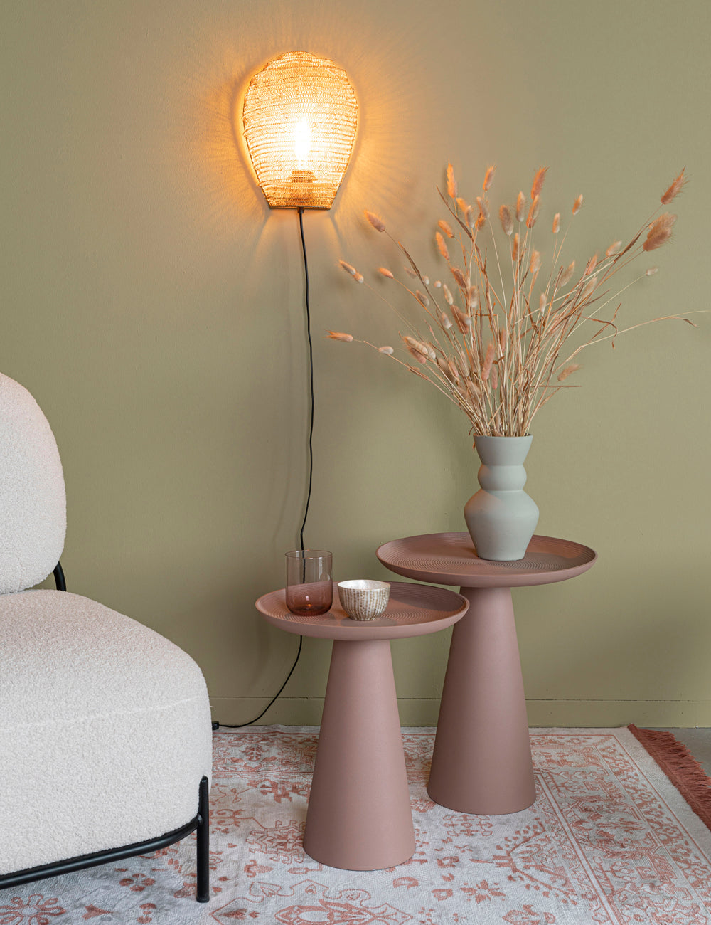 Side Table Ringar Medium Rose Pink