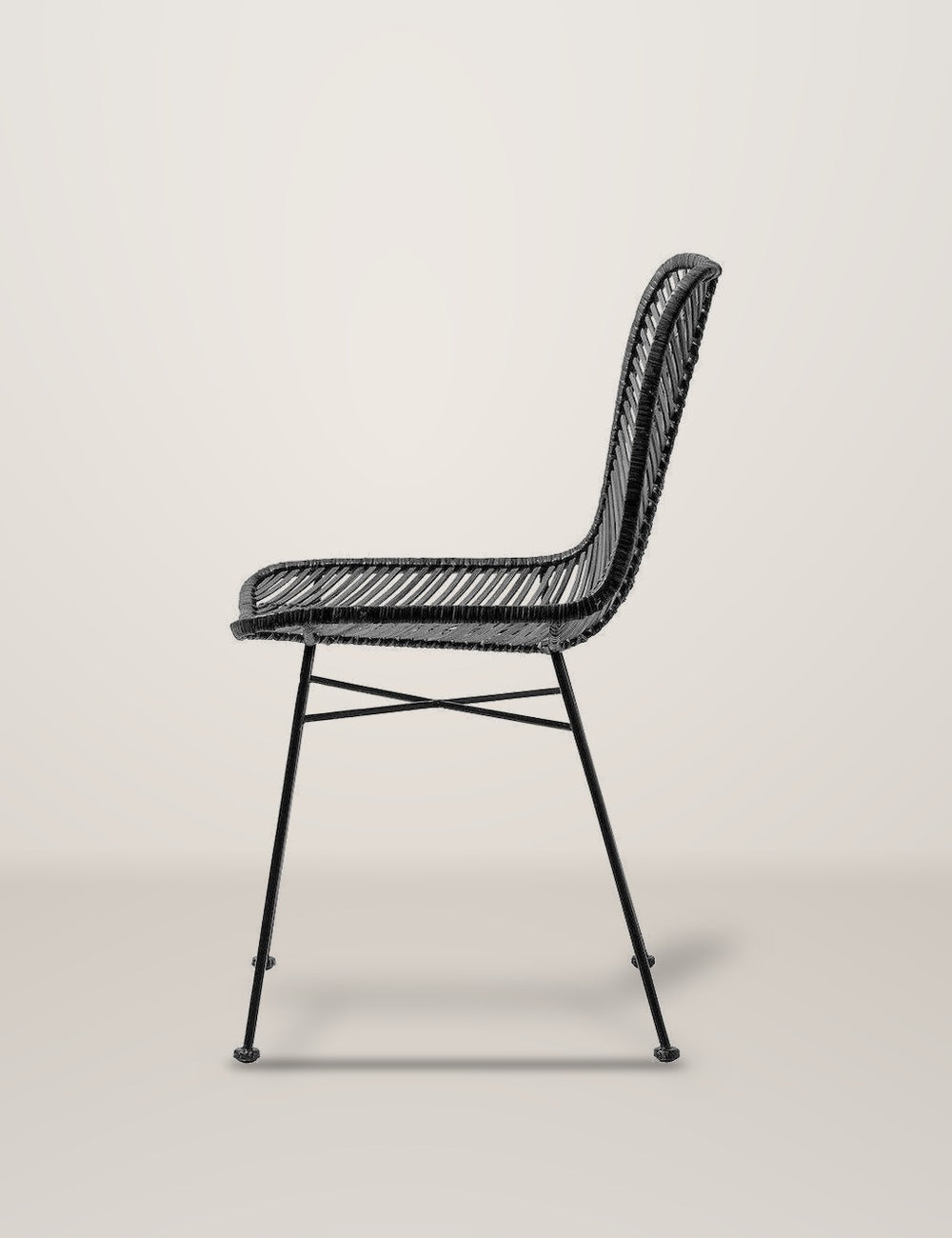 Lena Rattan Black Dining Chair