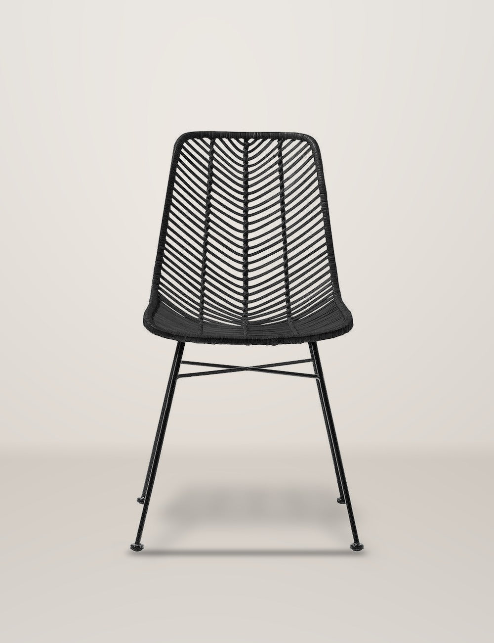 Lena Rattan Black Dining Chair