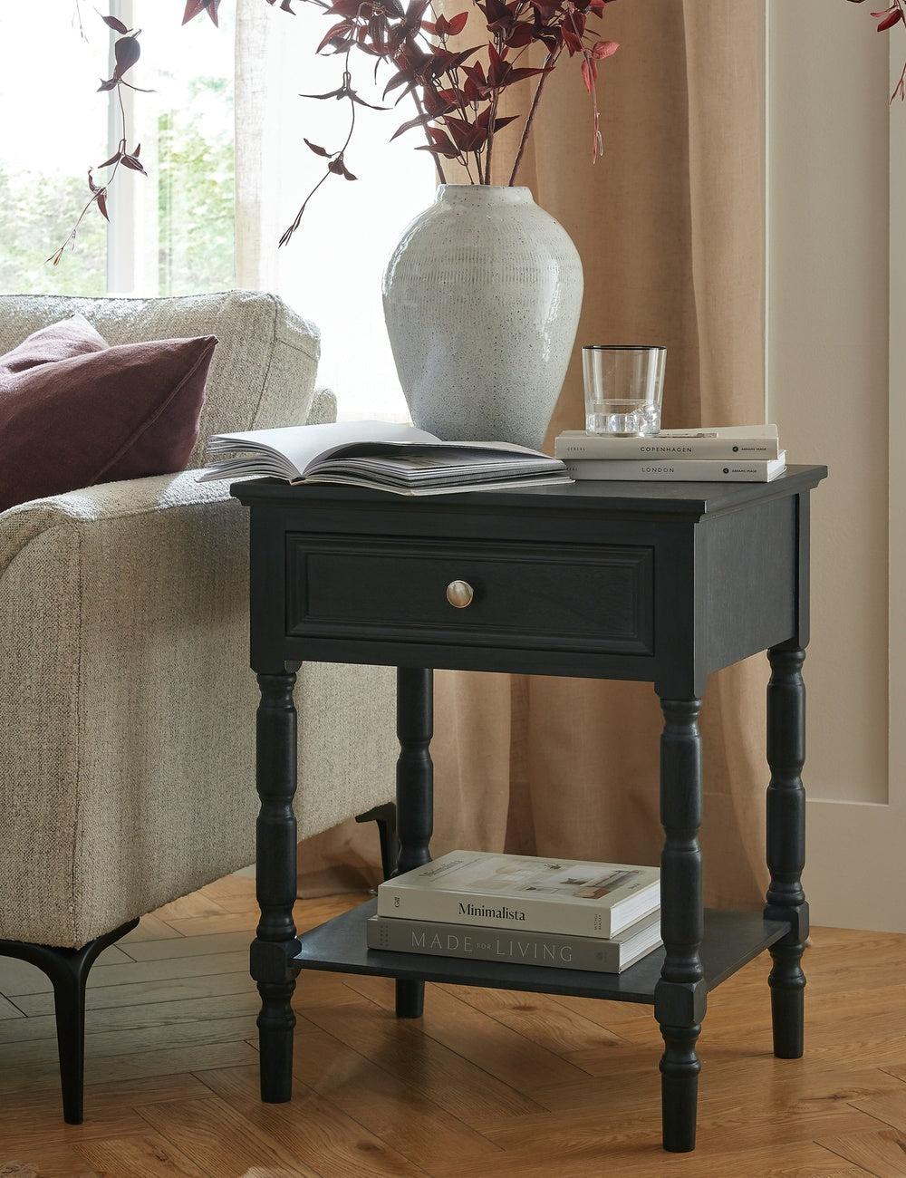 Evelyn 1 Drawer Side Table