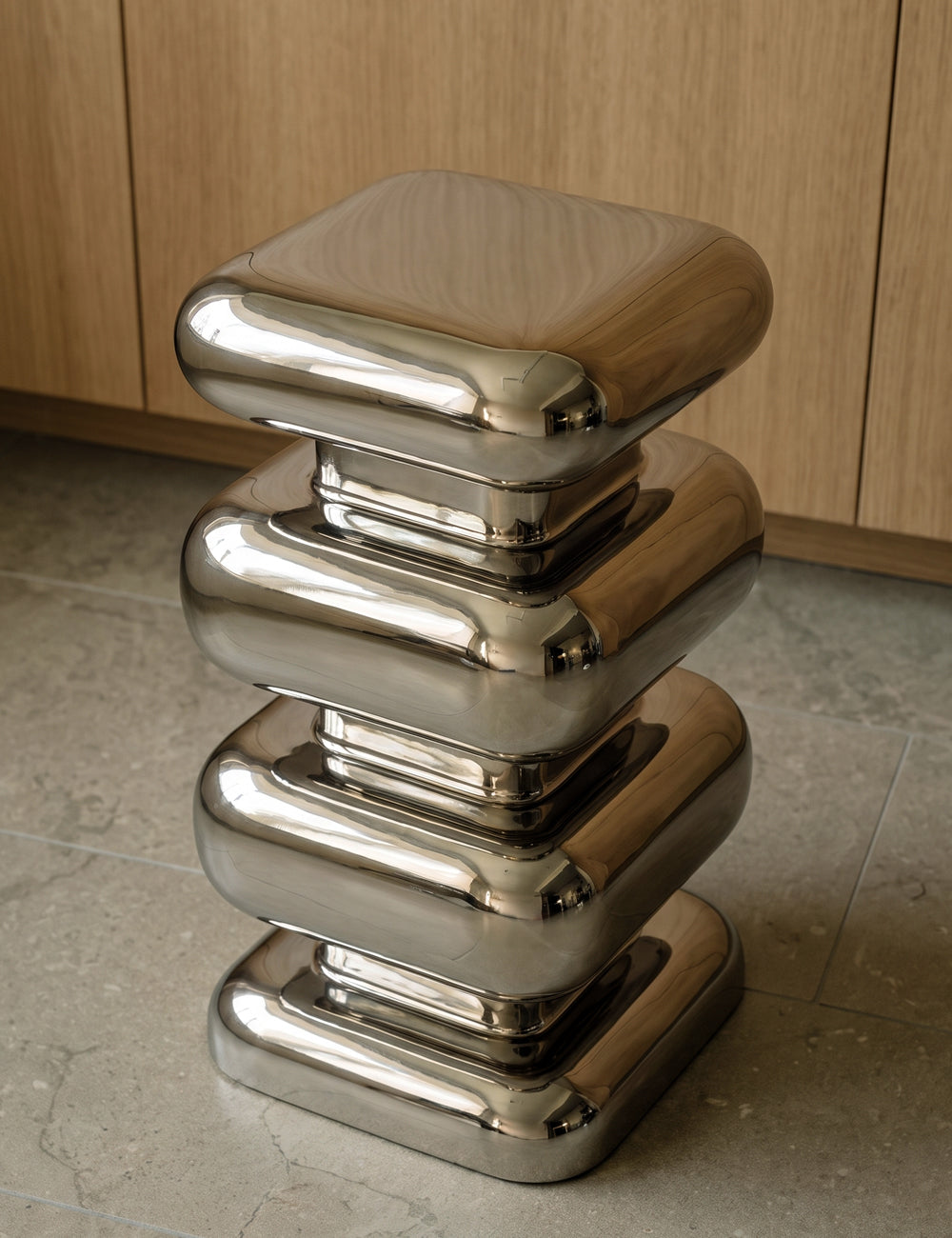 Poodle Stool in Chrome