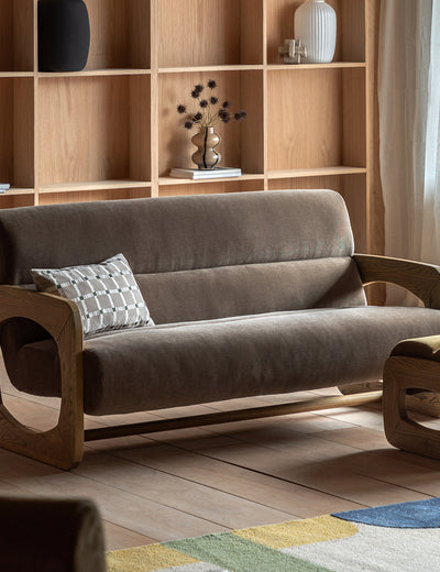 Cristobal Sepia 3 Seater Sofa