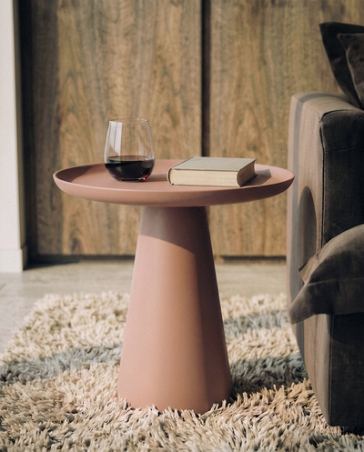 Cleo Side Table in putty