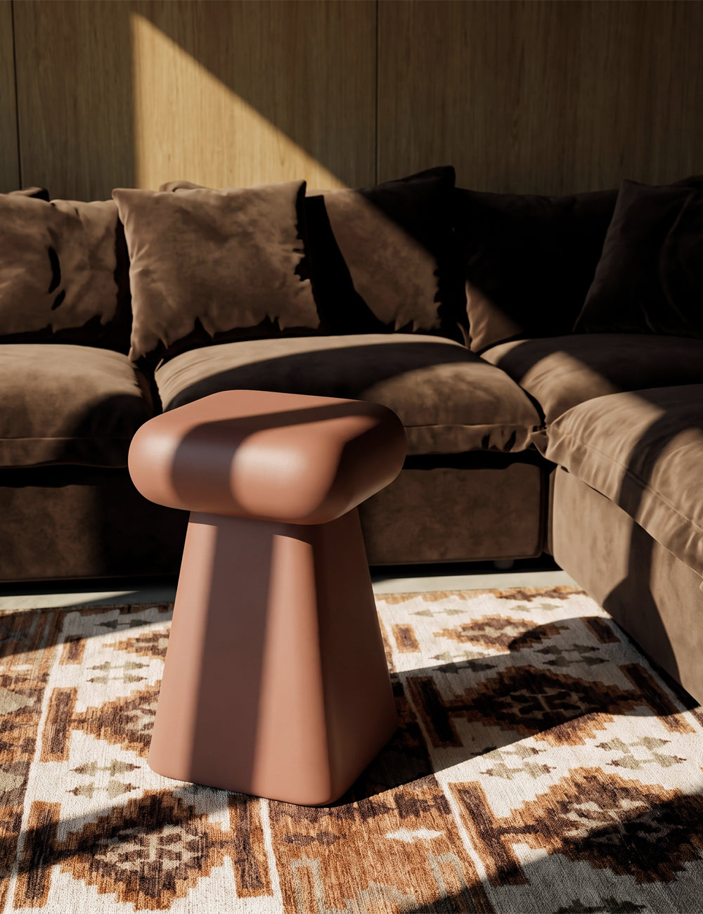 Elipsis Stool in Brick