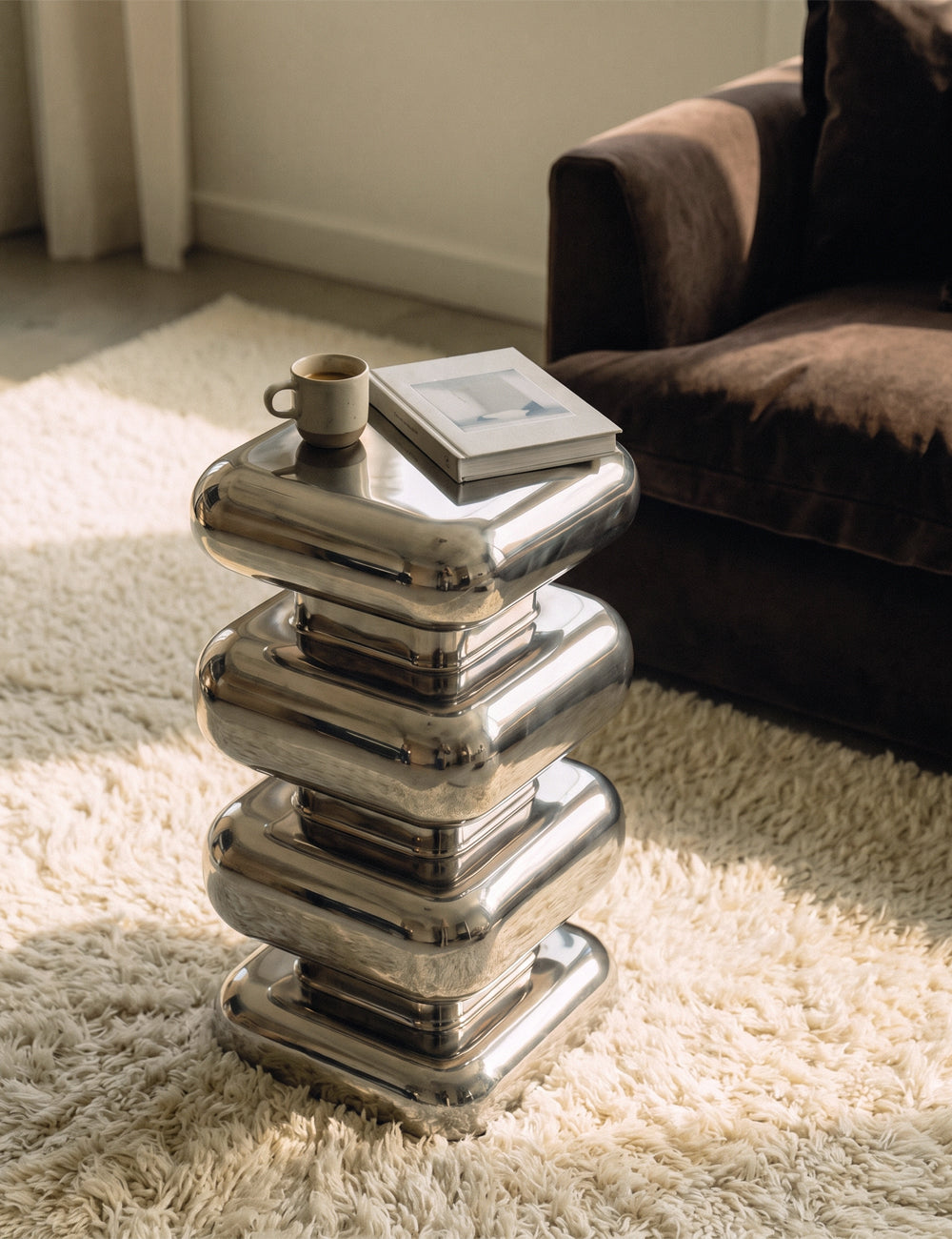 Poodle Stool in Chrome