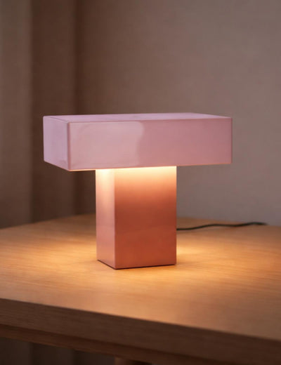 Grato Recto Table Lamp in Mauve