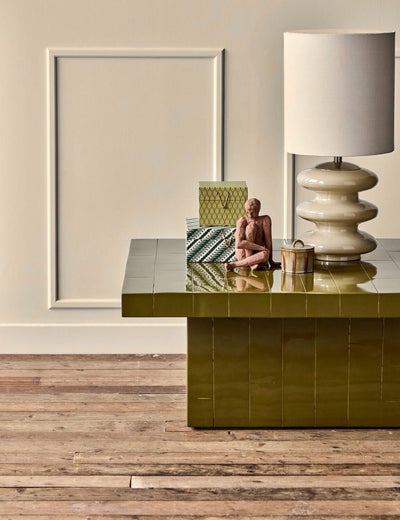 Lisbon Coffee Table - Brick Green in a room setting