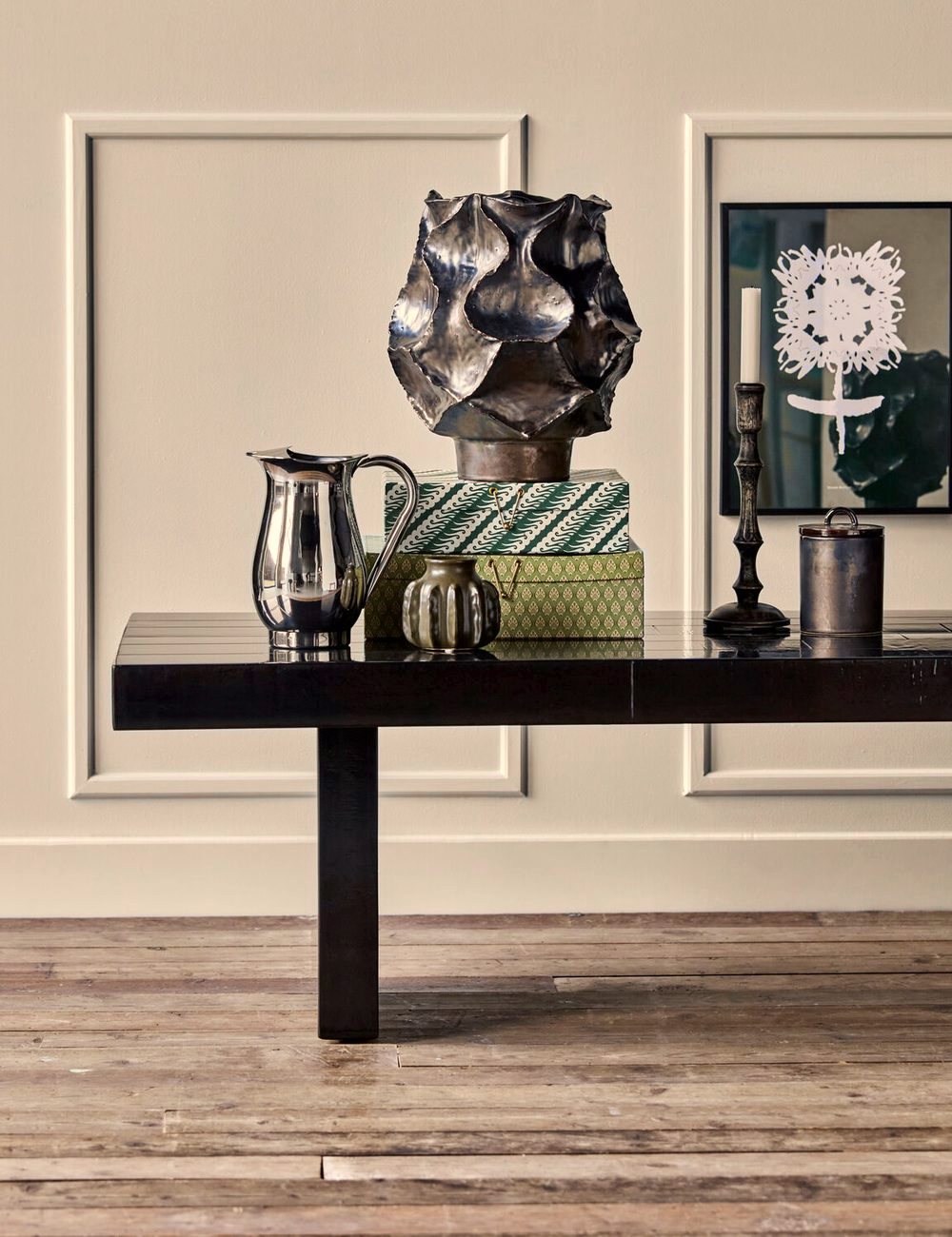 Brick Black Coffee Table in a room setting