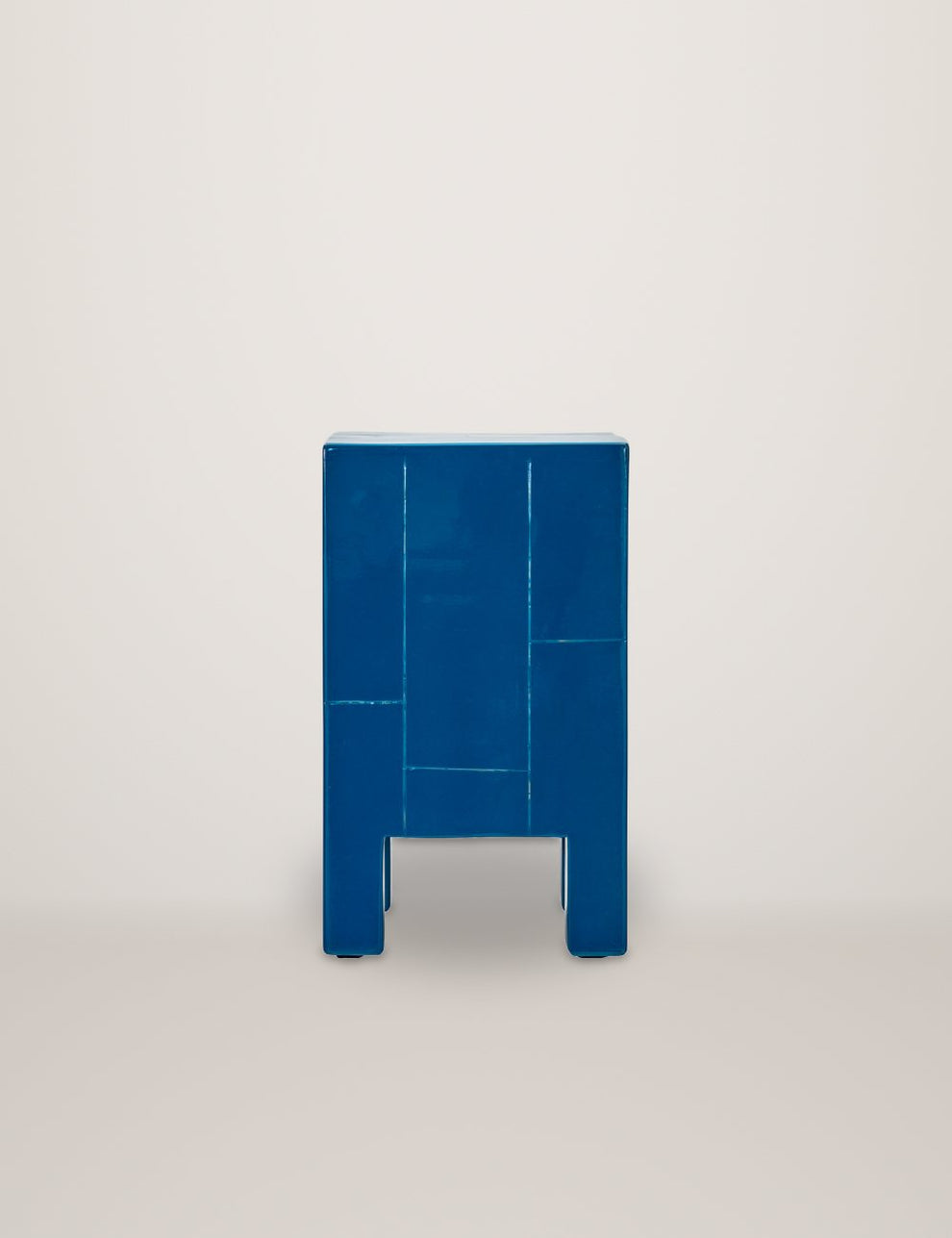 Brick Blue Side Table
