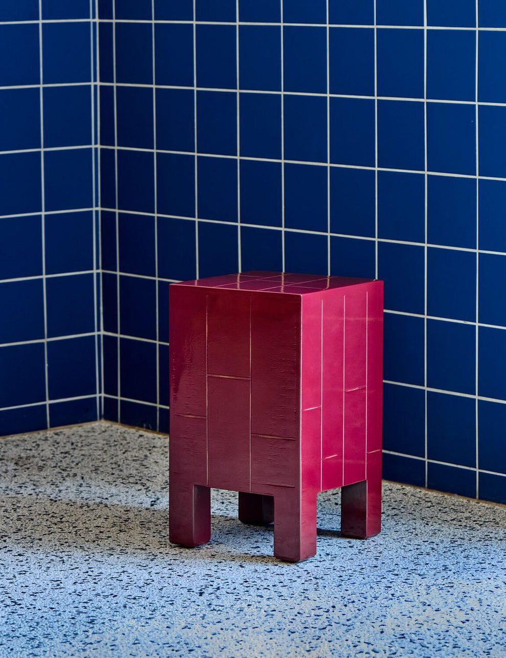 Brick Red Side Table in a room setting