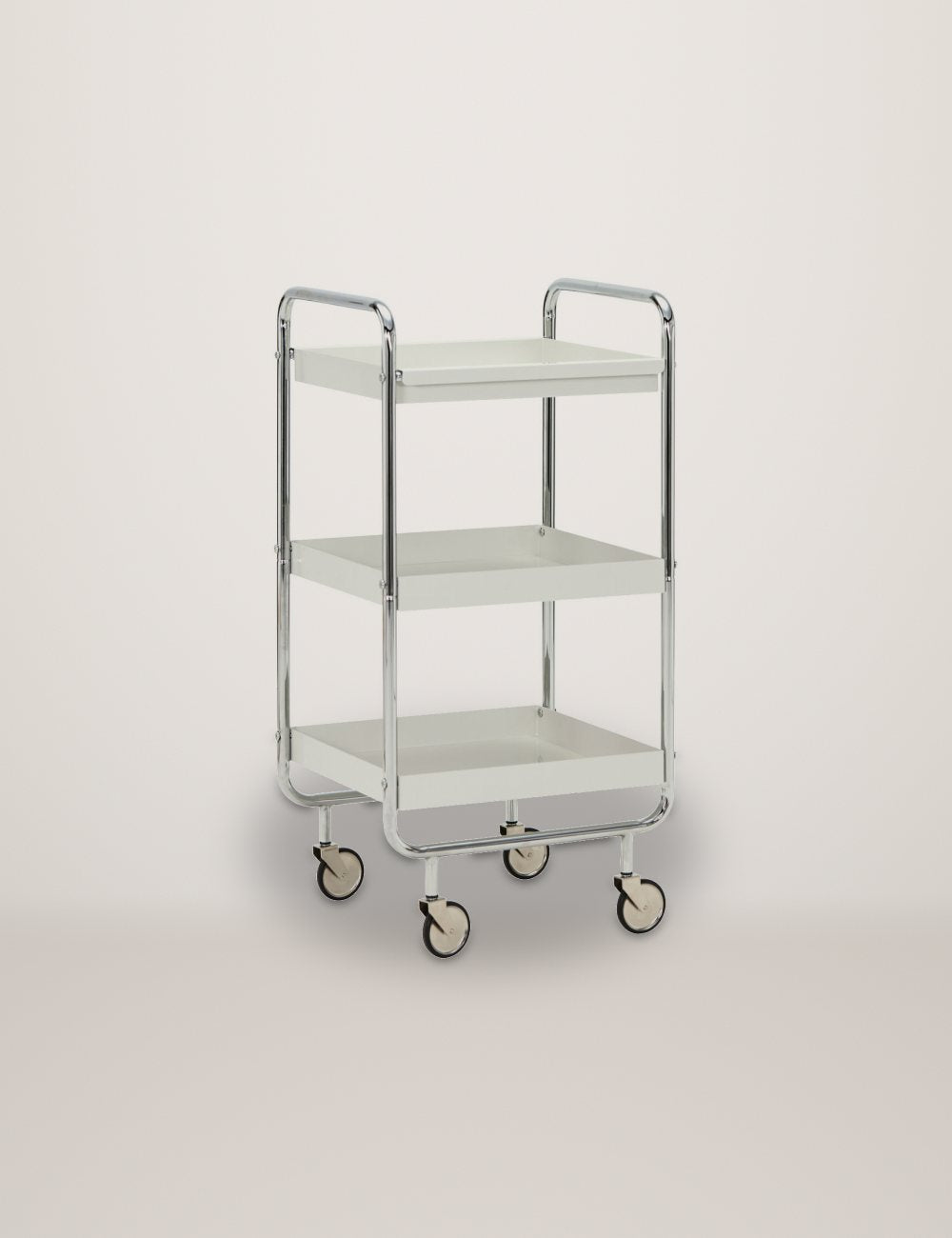 Roll Off-white & Chrome Trolley