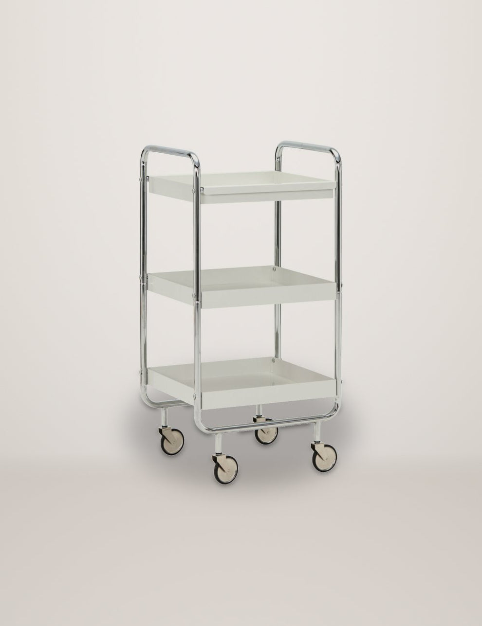 Roll Off-white & Chrome Trolley