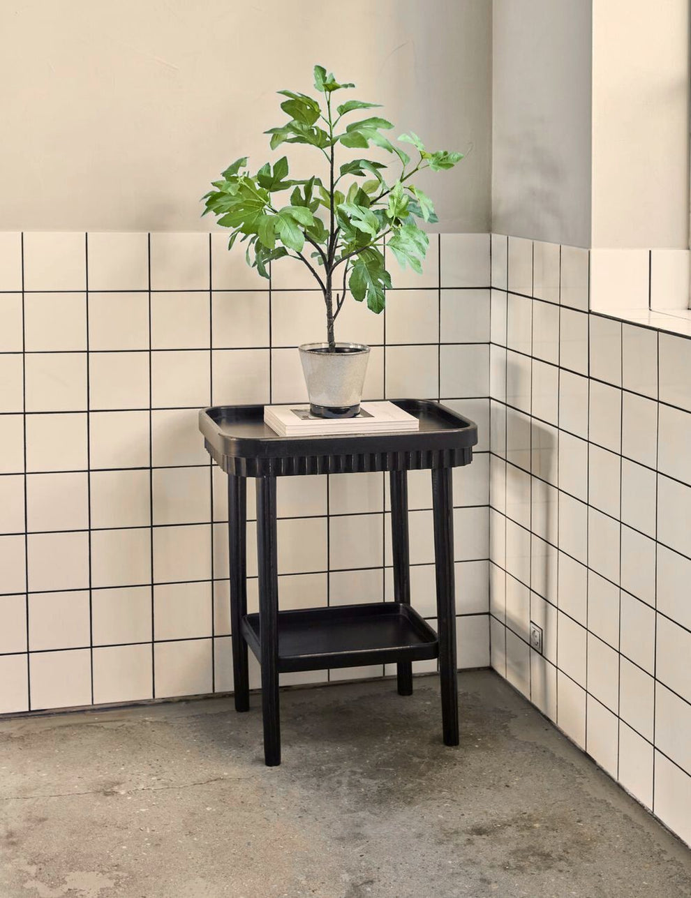 Mesa Black Console Table in a room setting