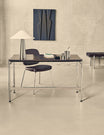 Arph Mulberry & Chrome Desk in a room setting