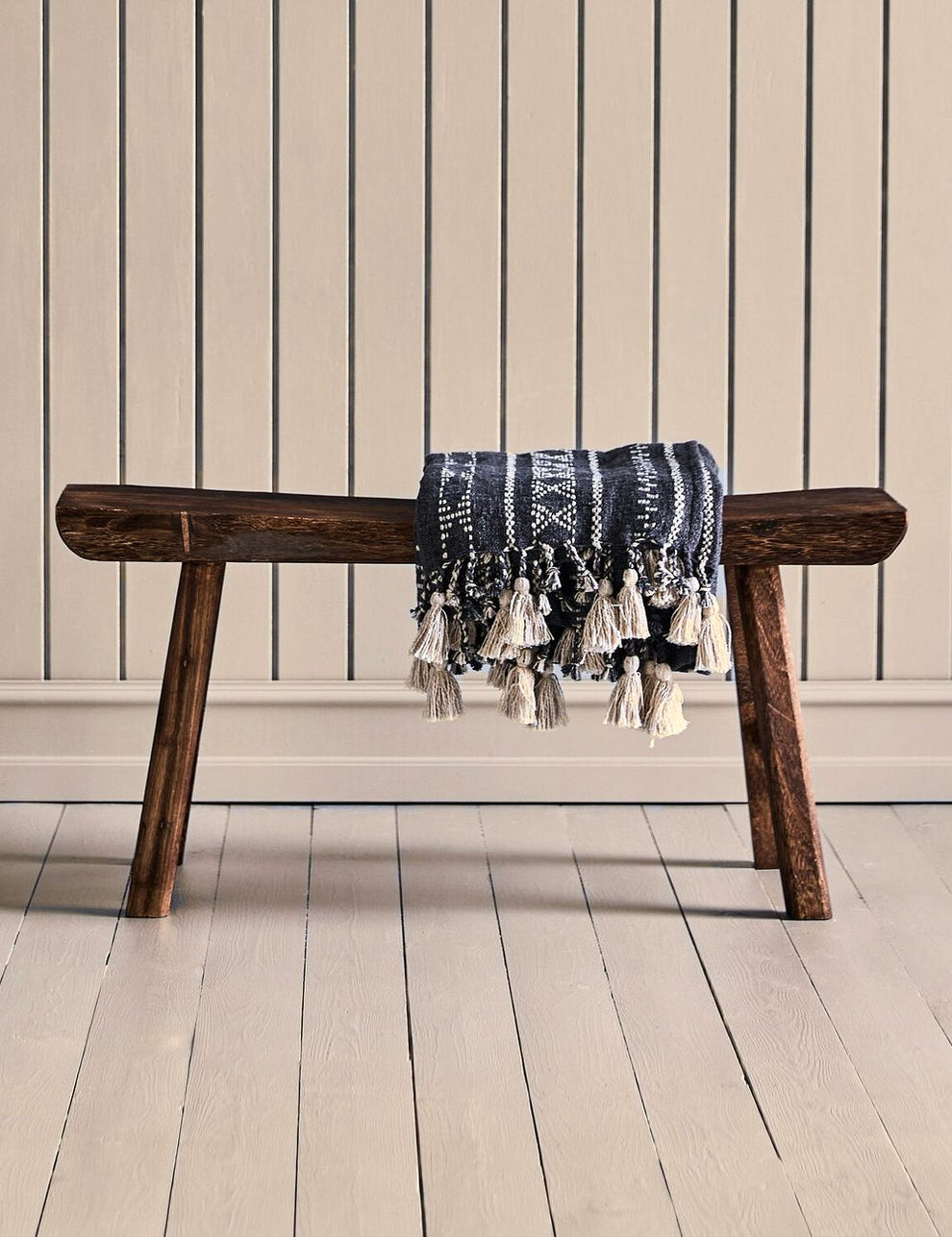 Lane Brown Bench in a room setting