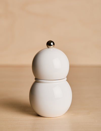 Addison Ross Chubby White Salt or Pepper Mill