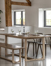 Albie Minimalist Dining Table - Smoked