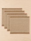 Set of 4 Striped Jute Placemats