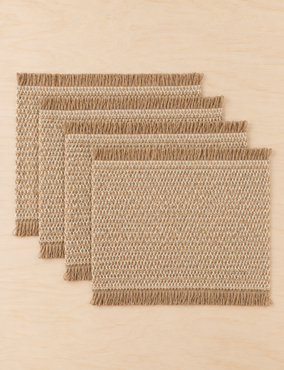 Set of 4 Striped Jute Placemats